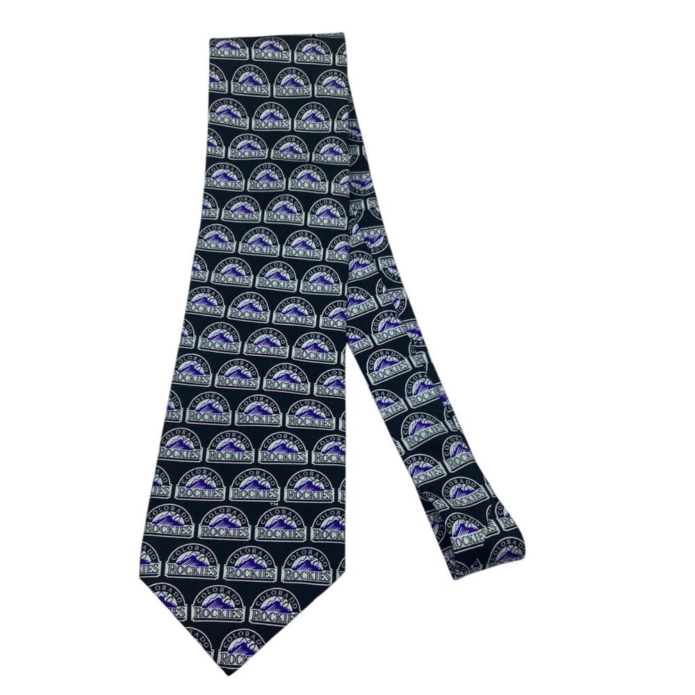 Colorado Rockies MLB Baseball Patterned Men‎ Silk Tie Marlin Holdings